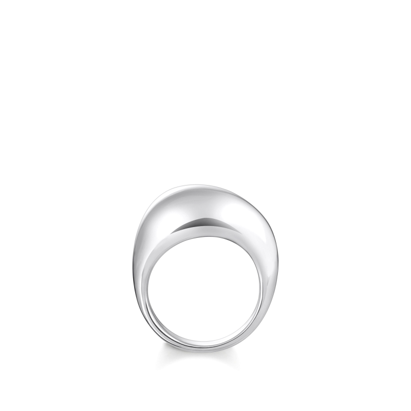 Bague Organic en forme de goutte d'eau en argent