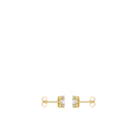 Ear Studs White Zirconia Gold Plated