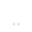 Ear Studs White Zirconia Gold Plated