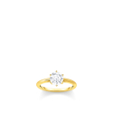 Ring White Zirconia Gold Plated