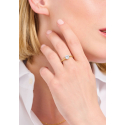 Bague Zirconia blanc plaqué or