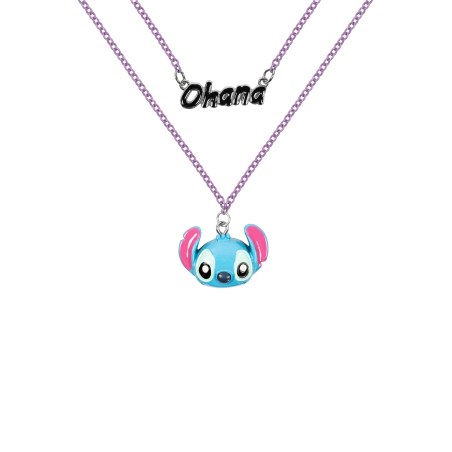 Necklace Disney Lilo & Stitch Ohana Stitch Double Layered