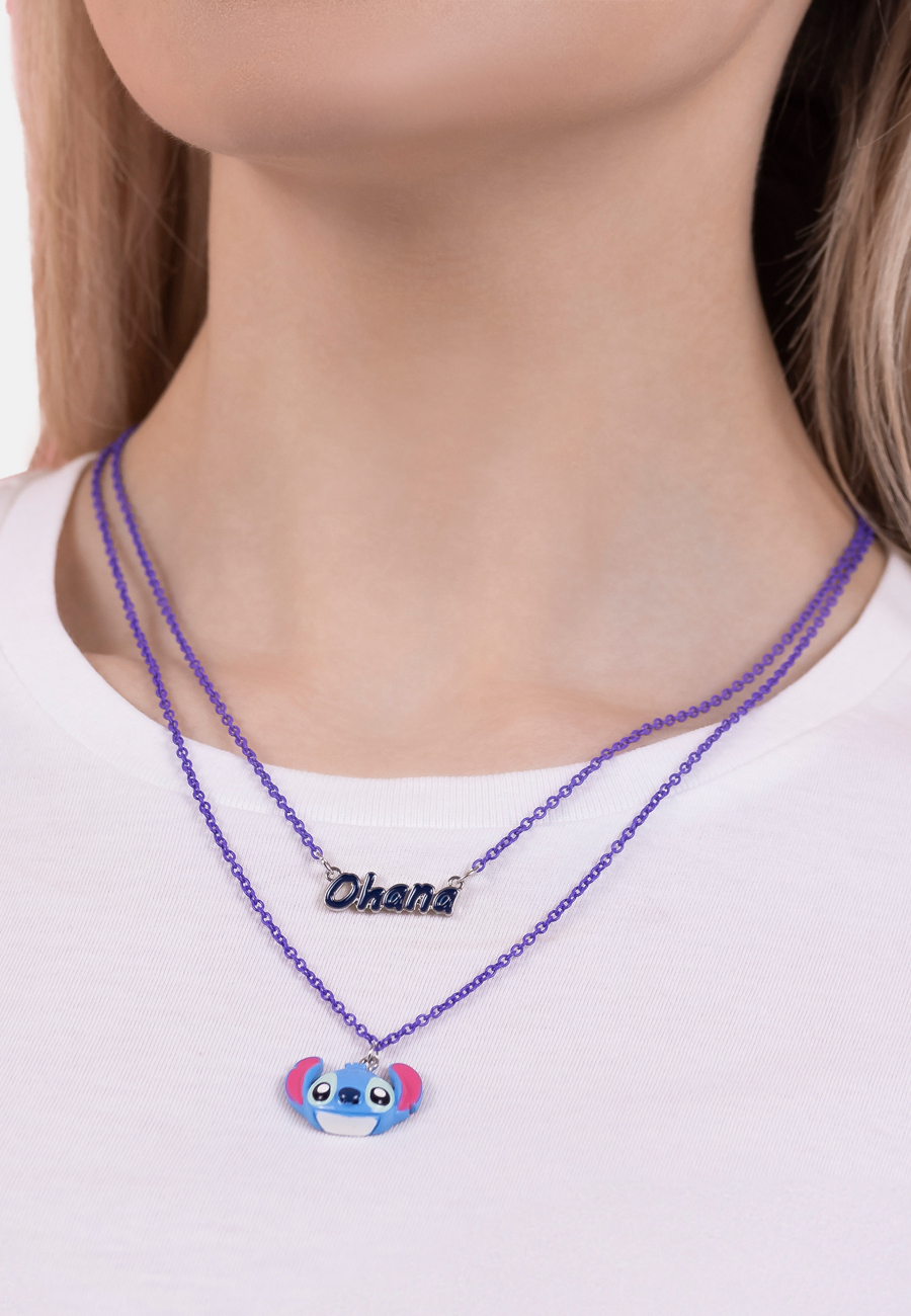 Necklace Disney Lilo & Stitch Ohana Stitch Double Layered