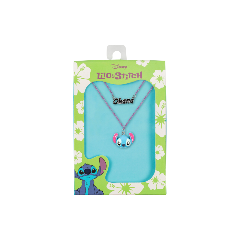 Collar Disney Lilo & Stitch Ohana Stitch Doble Capa