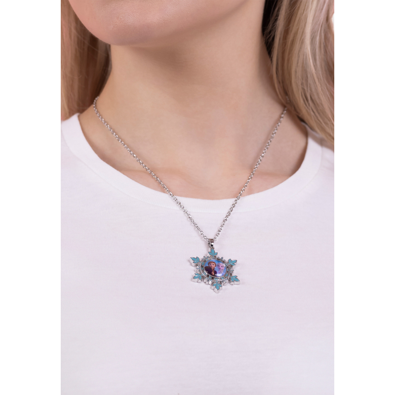 Collier Disney Frozen II Ana & Elsa Flocon de neige
