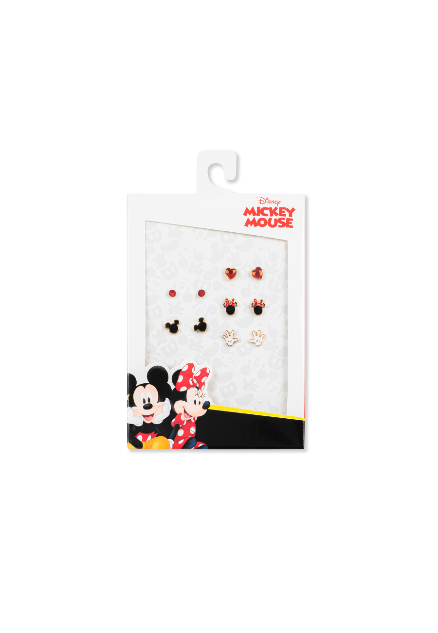 Stud Earrings Disney Mickey & Minnie Mouse Set 5-Pieces