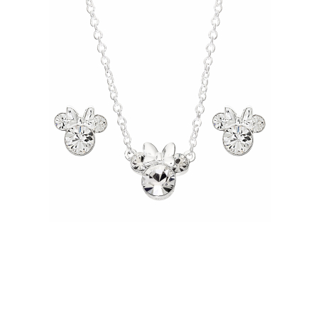 Disney Minnie Mouse Necklace and Stud Earring Set