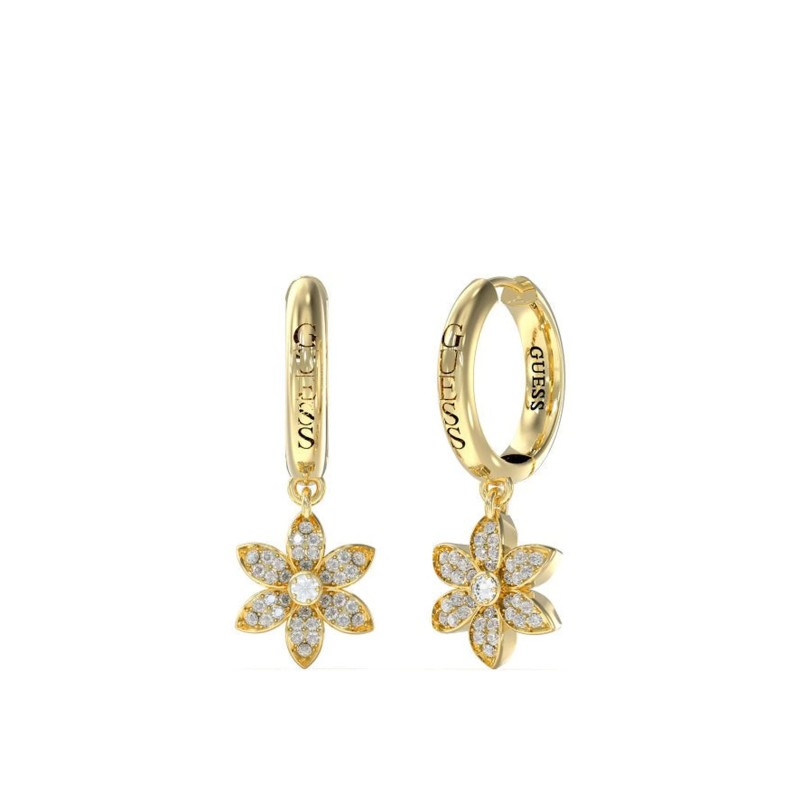 GUESS Ohrringe Weißer Lotus