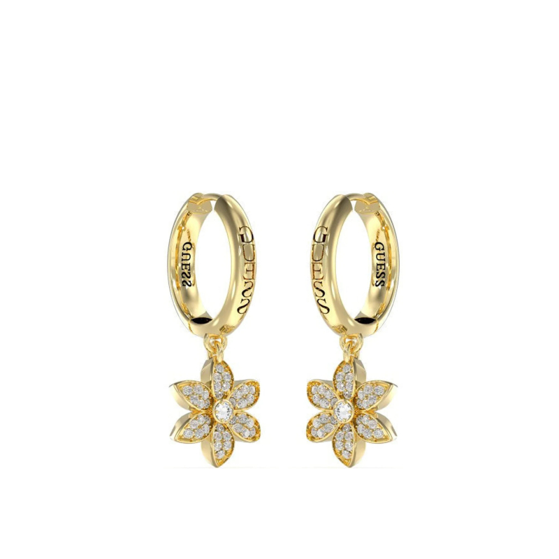 GUESS Ohrringe Weißer Lotus