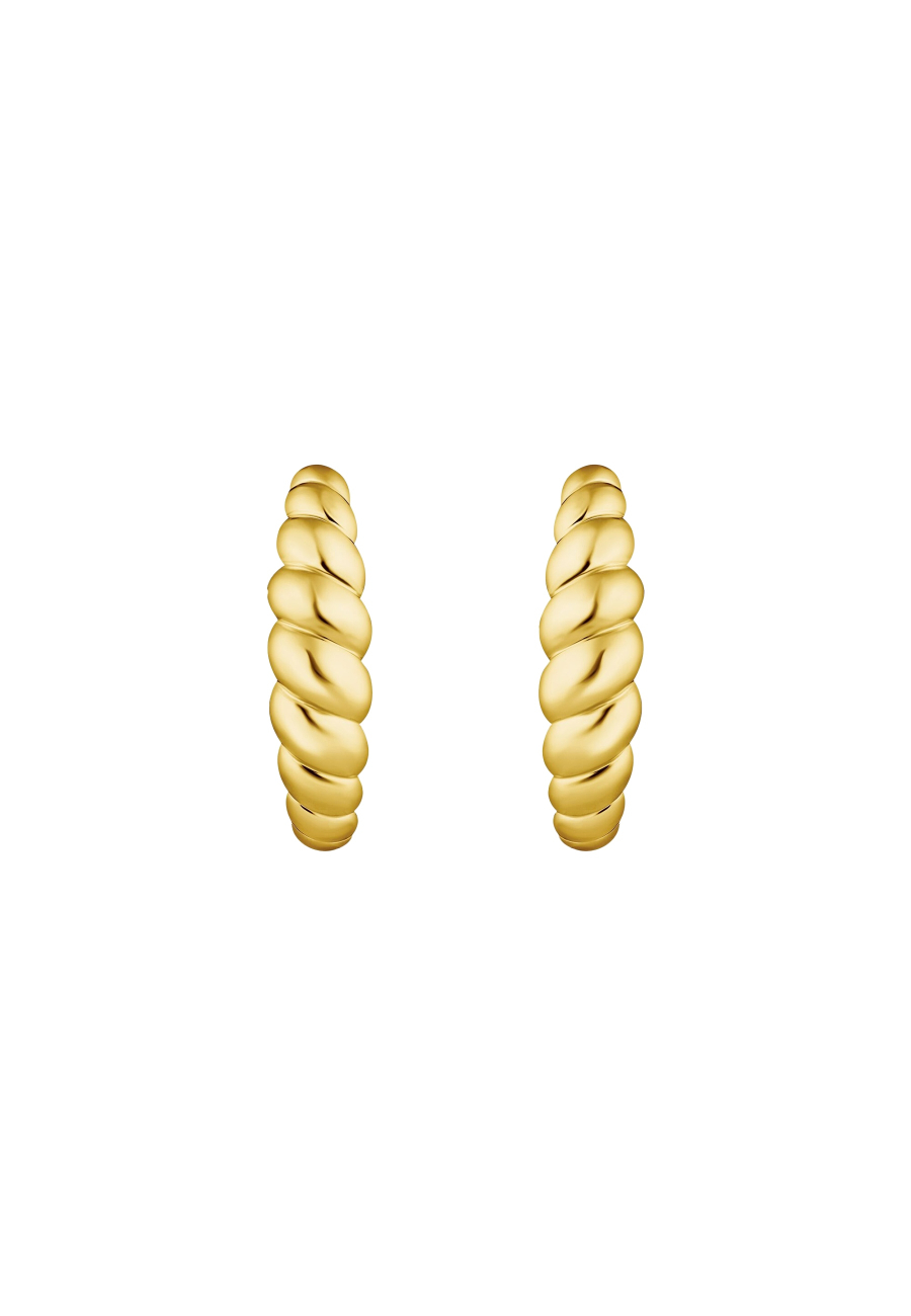 Gold Plated Organic Forms Hoops