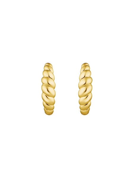 Gold Plated Organic Forms Hoops