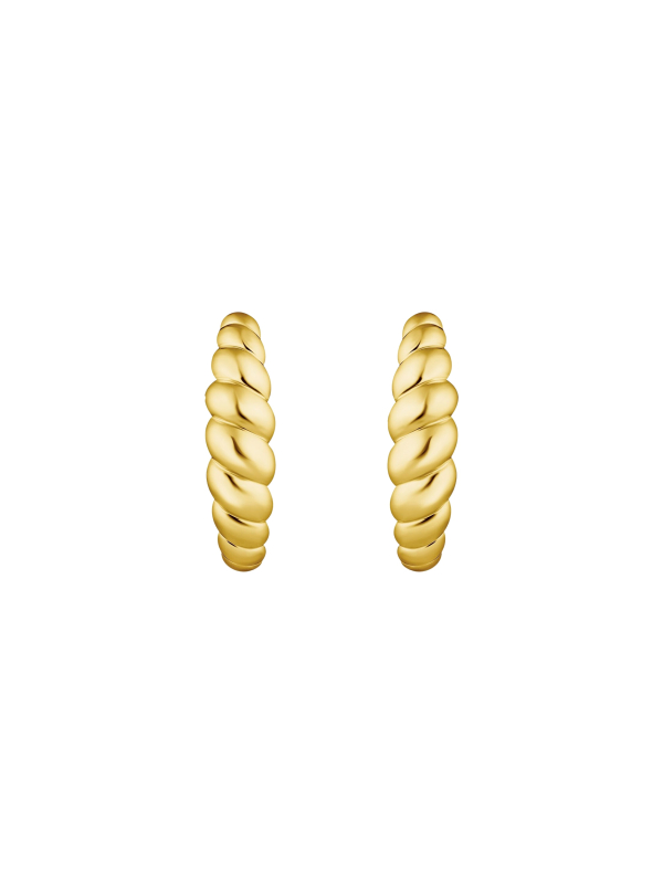 Gold Plated Organic Forms Hoops