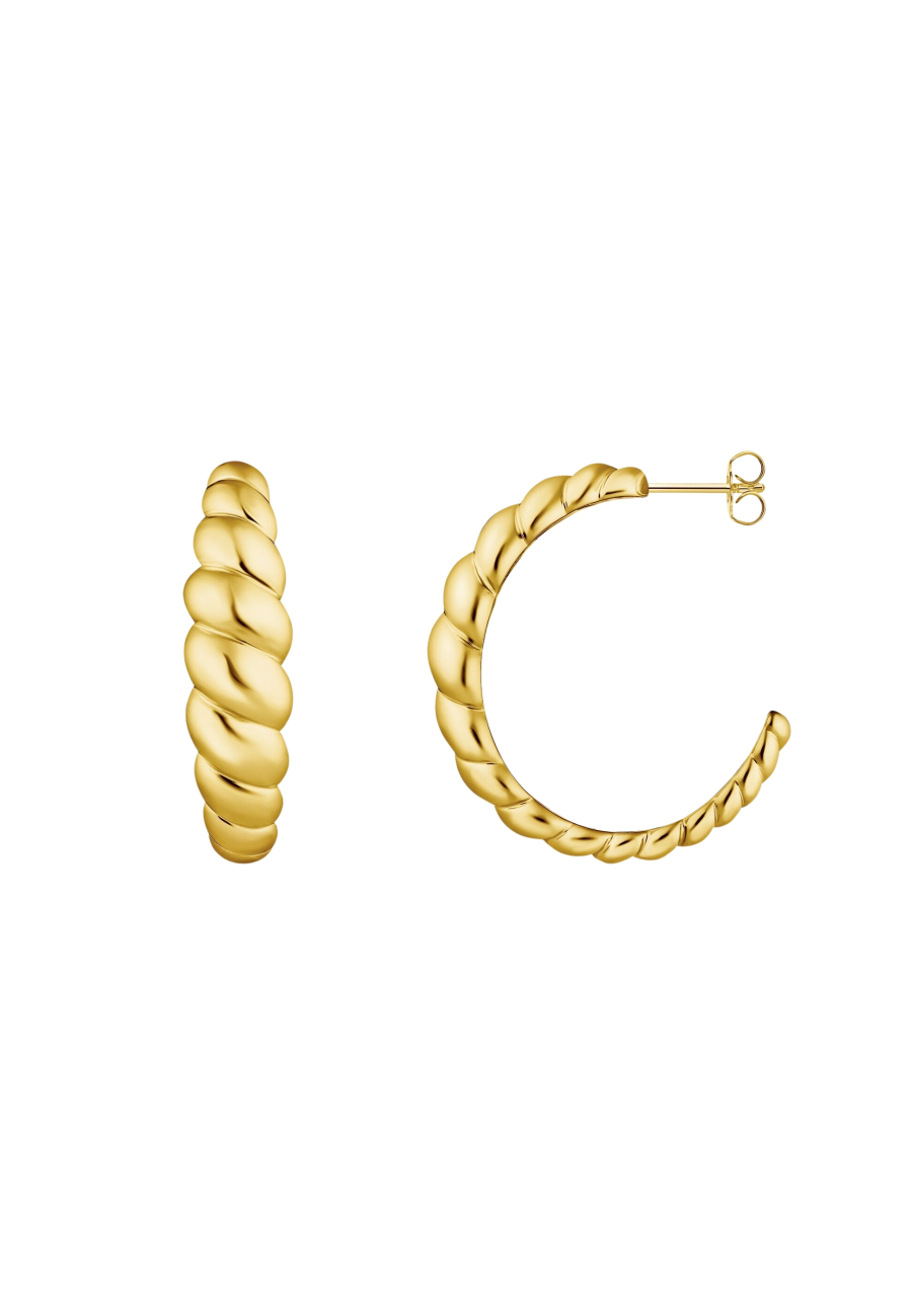 Gold Plated Organic Forms Hoops