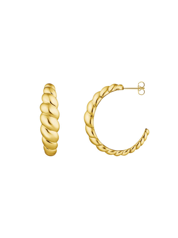 Gold Plated Organic Forms Hoops