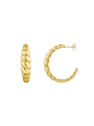 Gold Plated Organic Forms Hoops