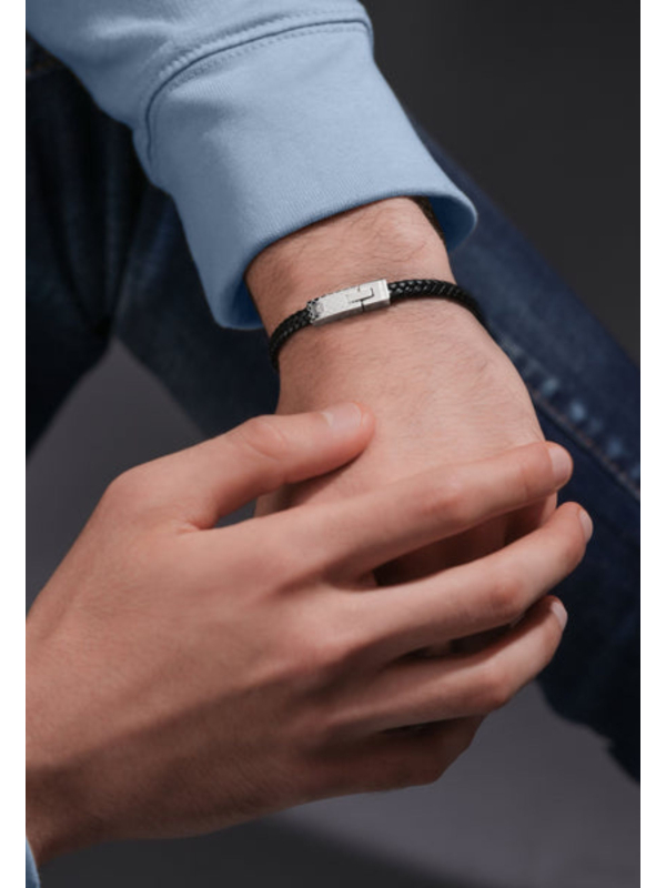 Police Men's Bracelet Intersect Black