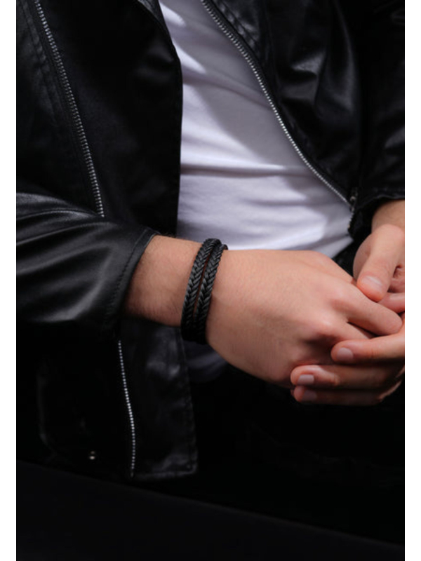 Bracelet Tressé De Police Pour Hommes