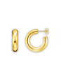 Gold-Plated Small Chunky Hoop Earrings