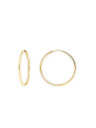 Gold-Plated Medium Hoop Earrings