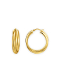 Big Gold-Plated Hoop Earrings Intertwined Design