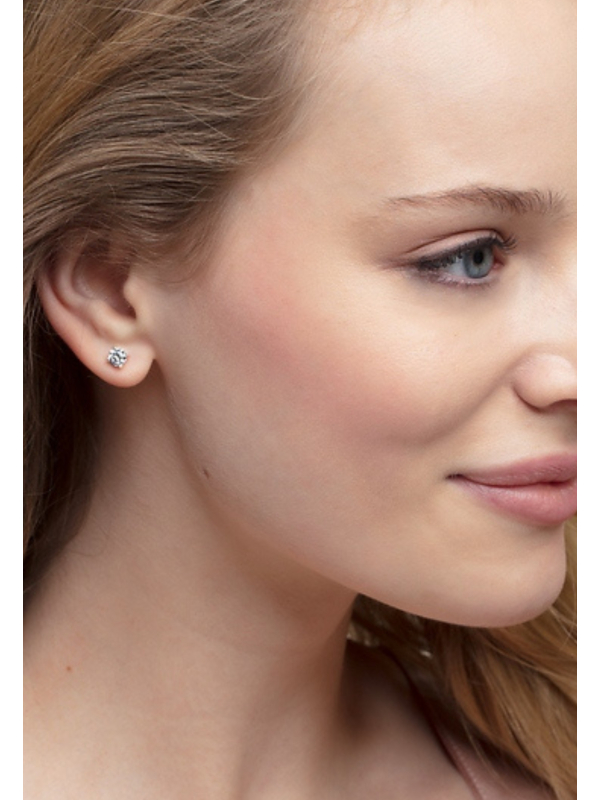 Ear Studs White Stone