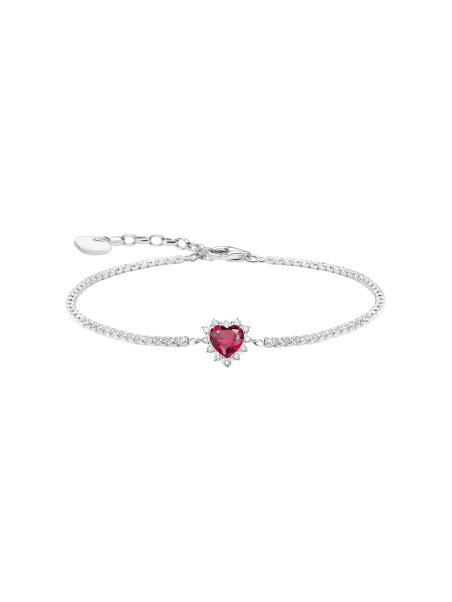 Silver Heart Bracelet Romance
