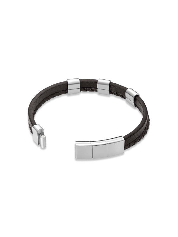 Police - Pulsera Ben de Cuero Marrón