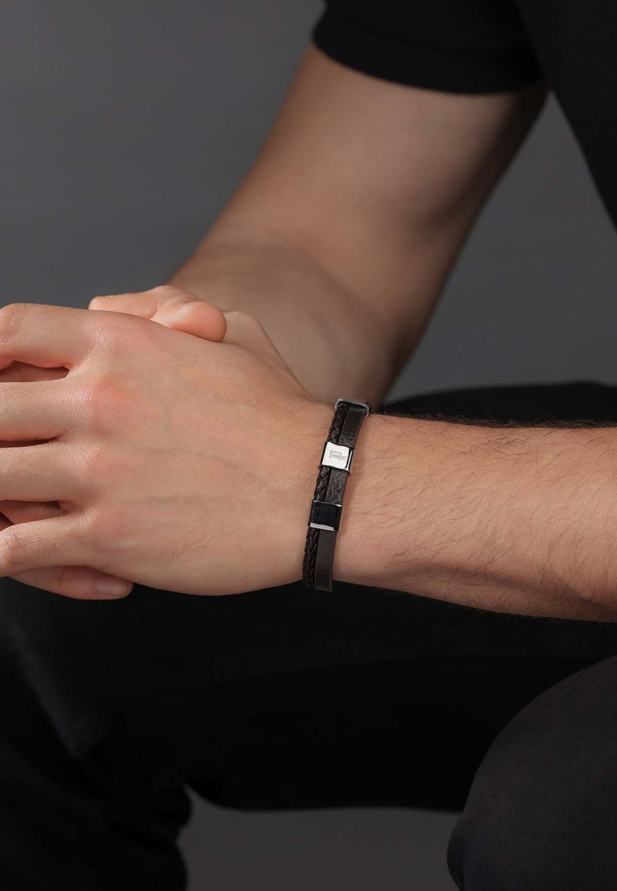 Police - Pulsera Ben de Cuero Marrón