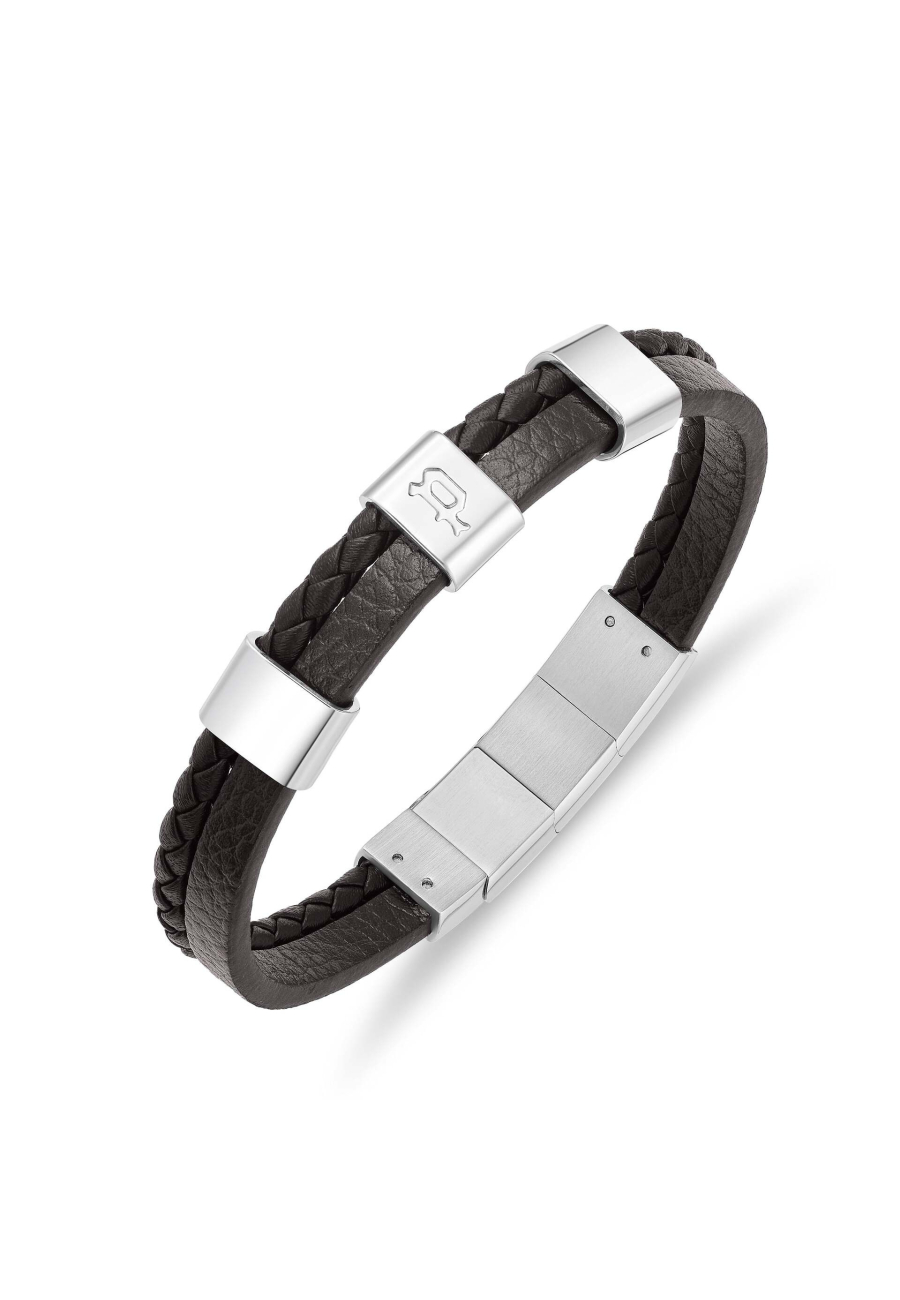 Police - Ben Armband aus braunem Leder