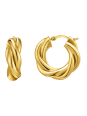 Gold-plated Hoop Earrings in Intertwined Design