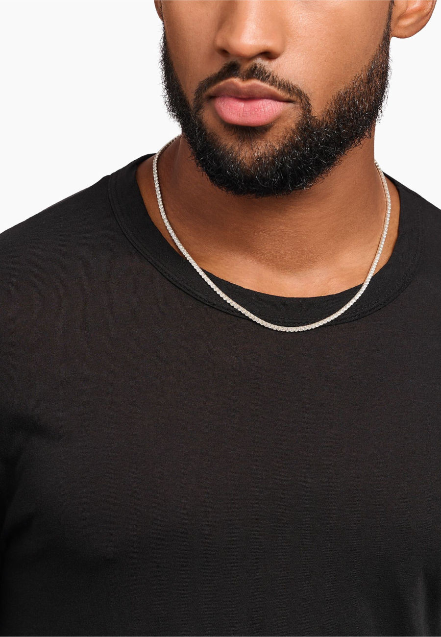 Collar de Plata con Piedras Blancas