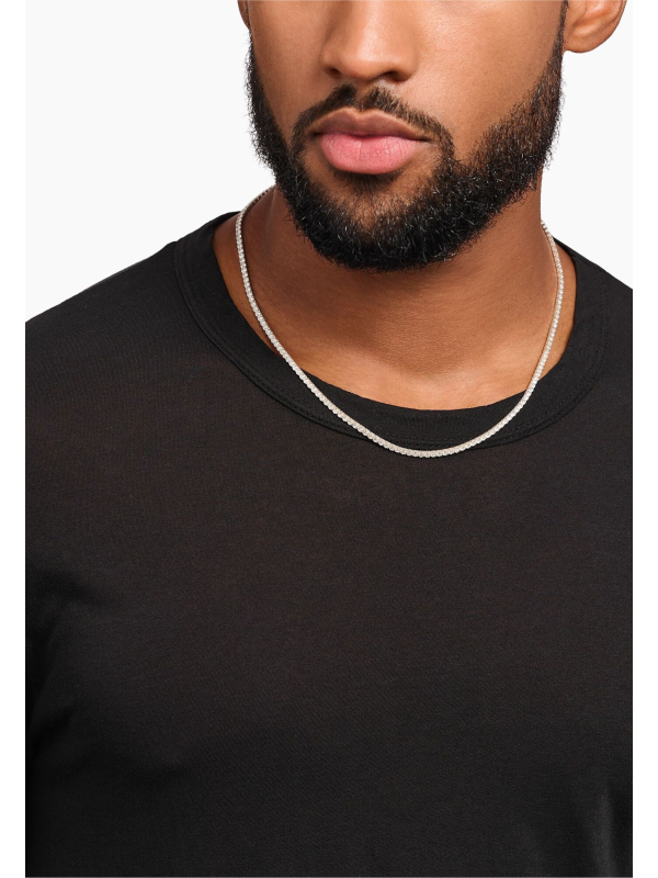 Collier en Argent avec Pierres Blanches