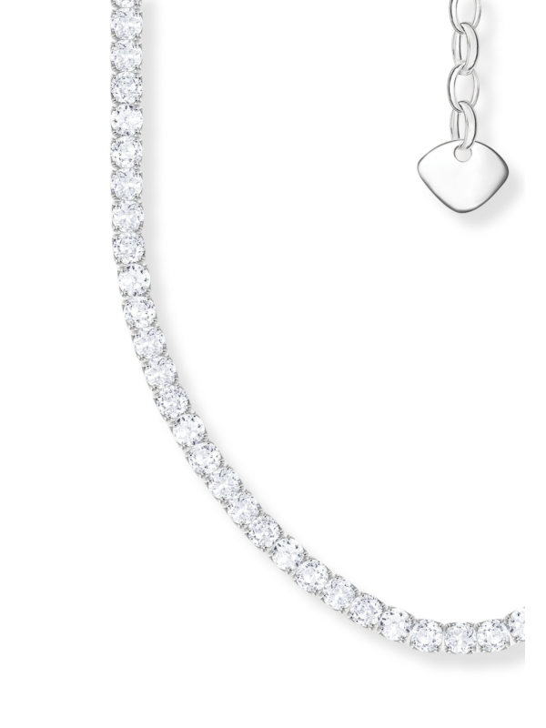 Collier en Argent avec Pierres Blanches