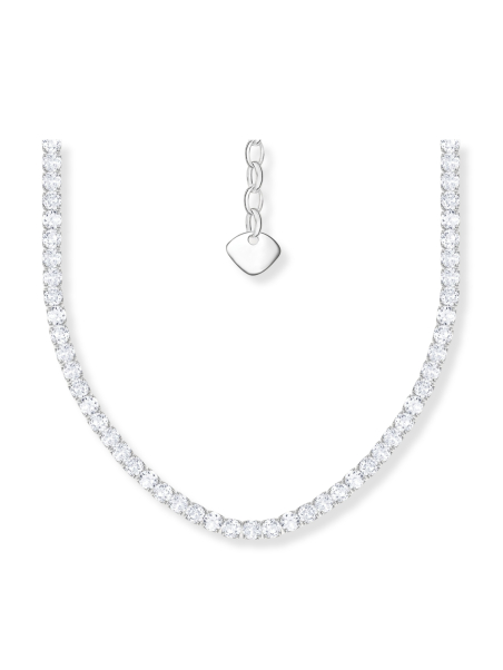 Collar de Plata con Piedras Blancas