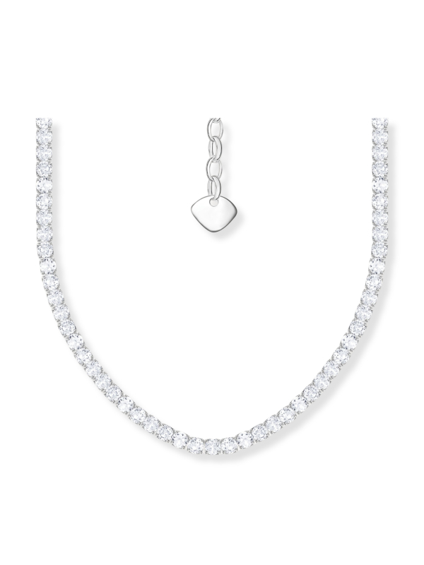 Collier en Argent avec Pierres Blanches