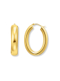 Gold-Plated Big Chunky Hoop Earrings