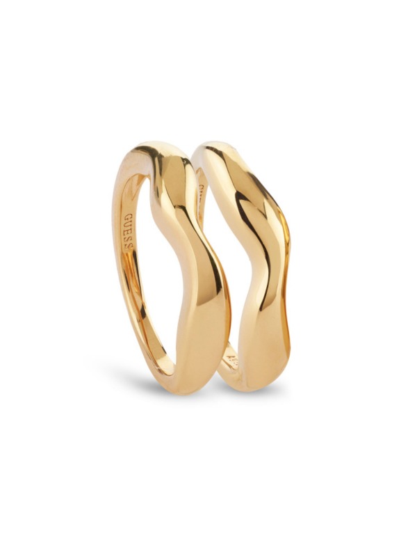 GUESS Silver Gold-Plated Ring