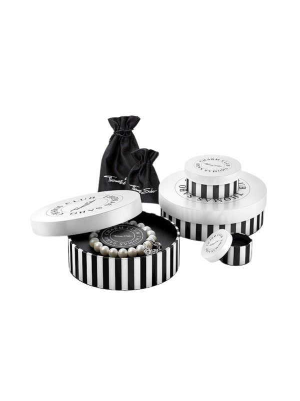 Bracelet à charms avec perles d’onyx noir en argent