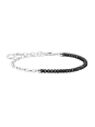 Charm-Armband mit schwarzen Onyx-Perlen aus Silber Charm-Armband mit schwarzen Onyx-Perlen aus Silber
