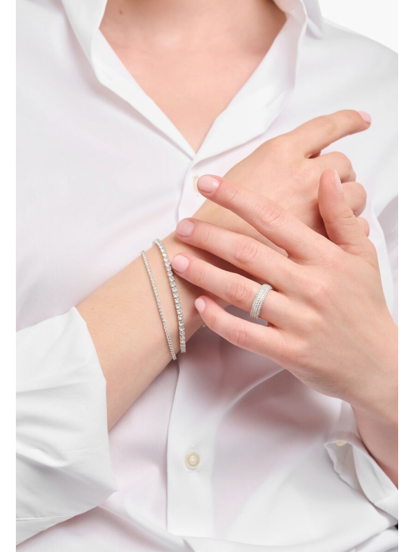 Bracelet Tennis en Argent avec Zirconia Blancs