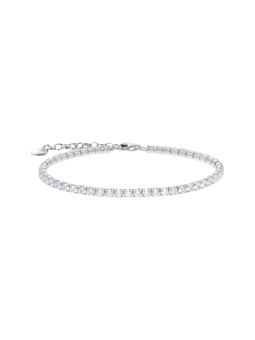 Silver Tennis Bracelet With White Zirconia