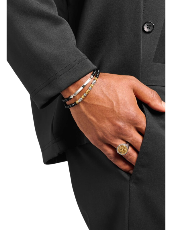 Pulsera Personalizable con Cuentas de Obsidiana