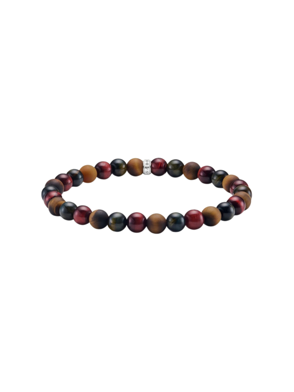 Talisman Bracelet With Tiger Eye Beads