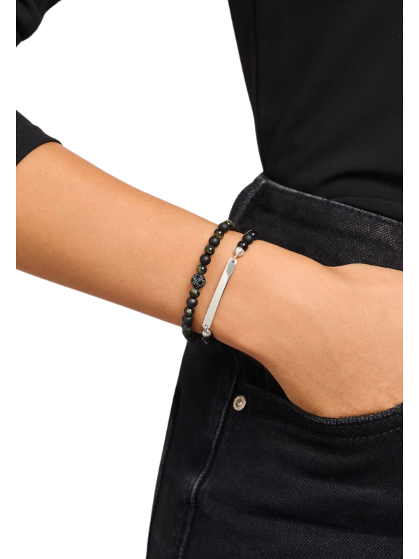 Talisman Armband Positive Energie Mit Obsidian Und Tigerauge Perlen