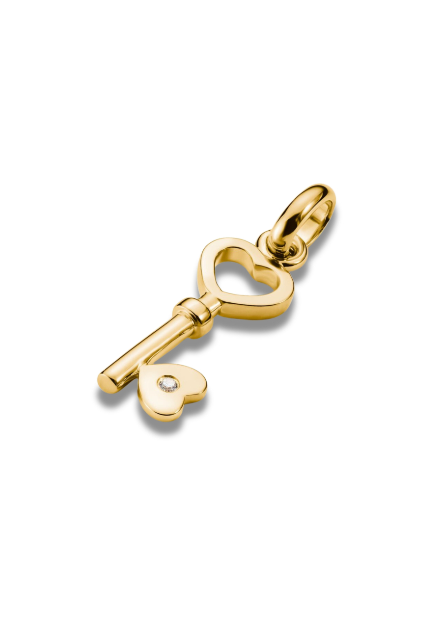 Colgante Charm Llave Del Amor – Connect Chapado En Oro