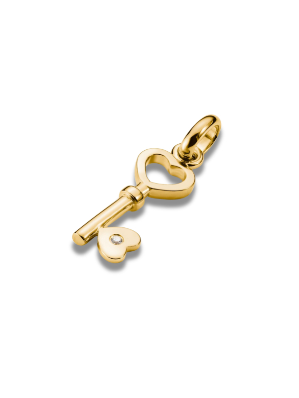 Pendentif Charm Clé De L’Amour – Connect Doré À L’Or Fin