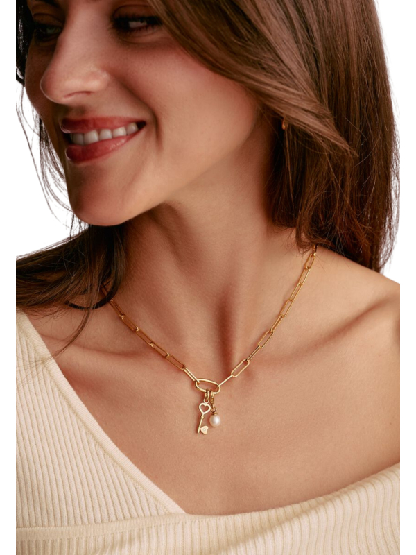 Charm Pendant Love Key – Connect Gold-Plated
