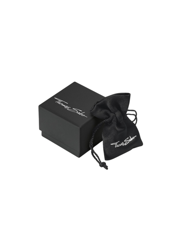 Silver Band Ring With White Zirconia And Engraving