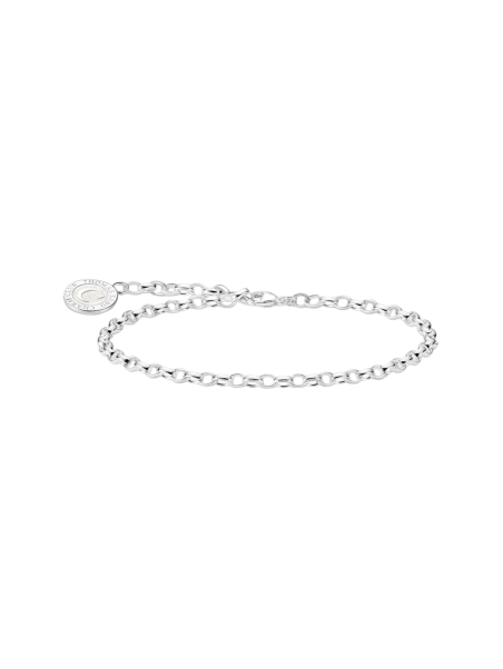 Charm-Armband Aus Silber Mit Weißer Münze