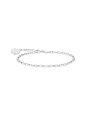Charm-Armband Aus Silber Mit Weißer Münze